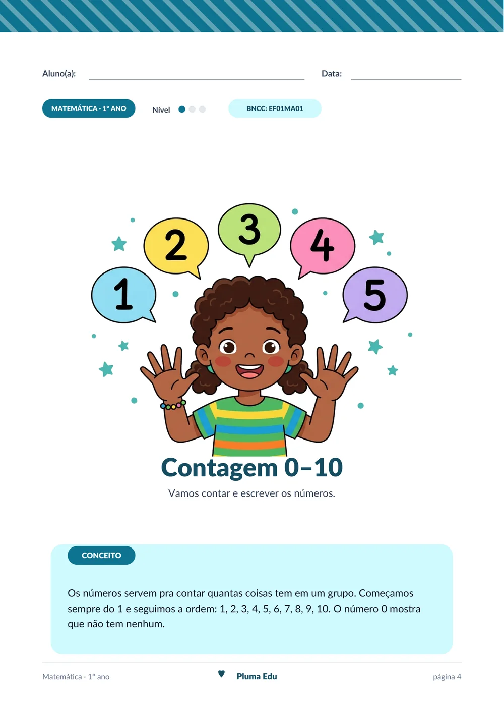 Atividade de Matemática — contagem