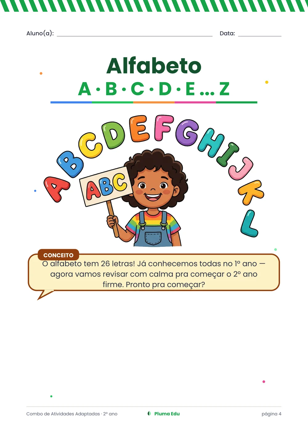 Atividade de Português — Alfabeto