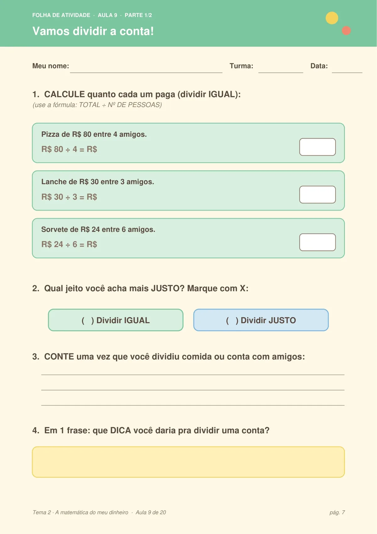 Projeto de mesada