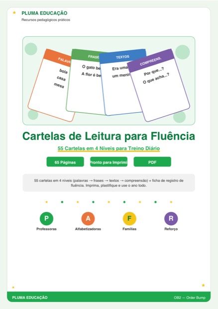 Prévia: Cartelas de Leitura para Fluência