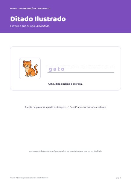 Prévia: Ditado Ilustrado (autoditado com figuras)