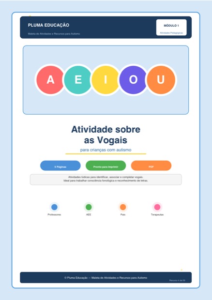 Prévia: Atividades de Vogais