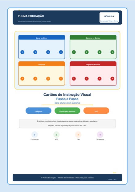 Prévia: Cartões de Instrução Visual