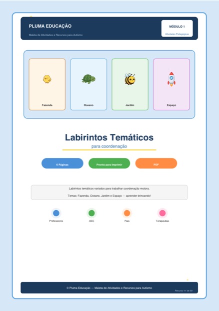 Prévia: Labirintos Temáticos