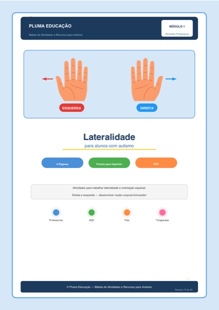 Prévia: Atividades de Lateralidade