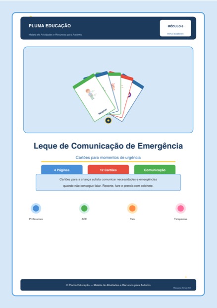 Prévia: Leque de Comunicação de Emergência