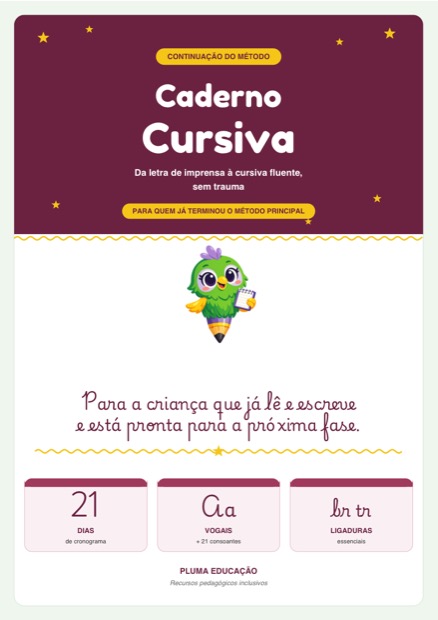 Prévia: Caderno de Letra Cursiva