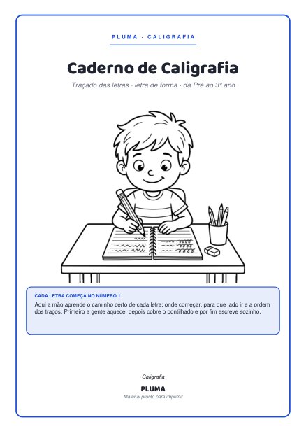 Caderno de Caligrafia: Letra de Forma