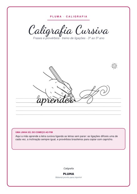 Caligrafia Cursiva: Frases e Provérbios (3º ao 5º ano)