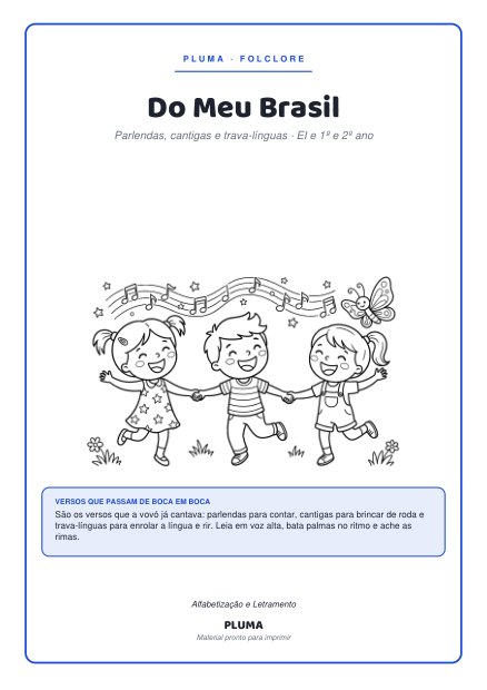Prévia: Do Meu Brasil: Parlendas, Cantigas e Trava-Línguas