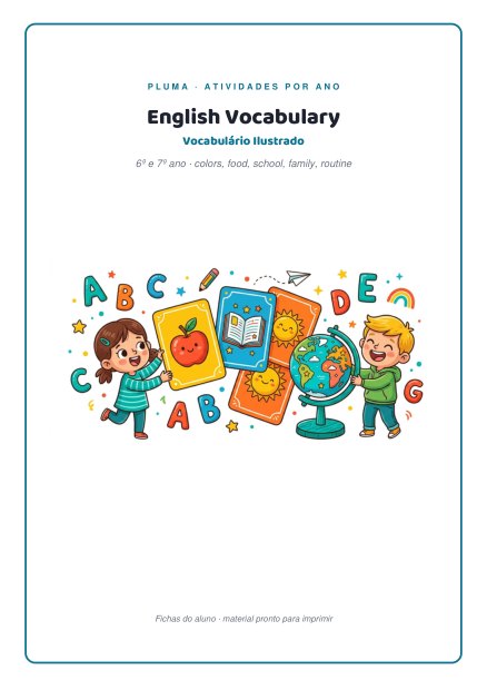 Prévia: English Vocabulary: Vocabulário Ilustrado (6º e 7º ano)