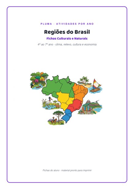 Prévia: Regiões do Brasil: Fichas Naturais e Culturais