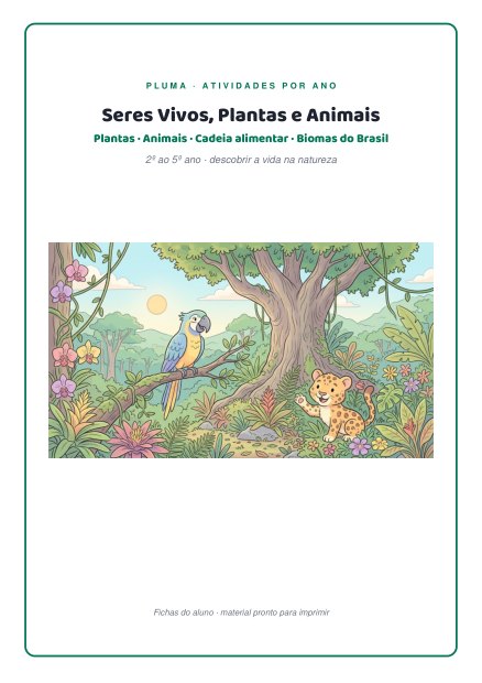 Prévia: Seres Vivos, Plantas e Animais (2º ao 5º ano)