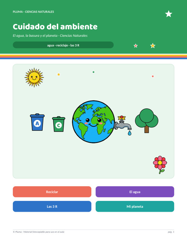 Vista previa: Cuidado del medio ambiente