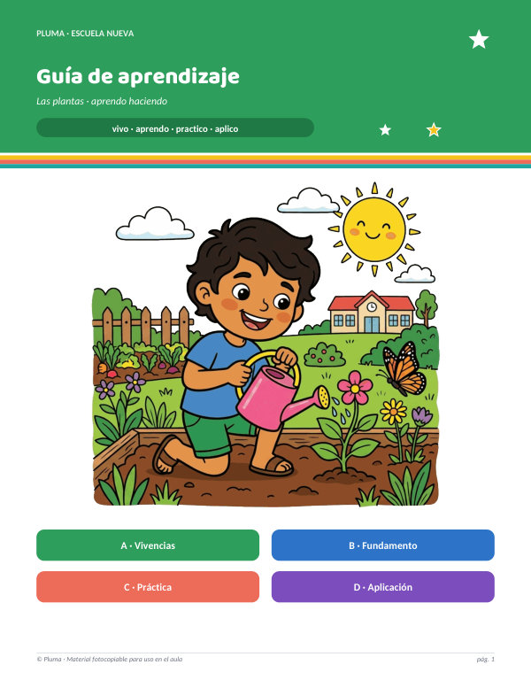 Vista previa: Las plantas · Guía de aprendizaje (Escuela Nueva)