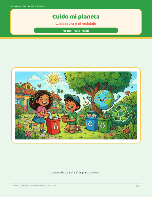 Vista previa: Cuido mi planeta: basura y reciclaje
