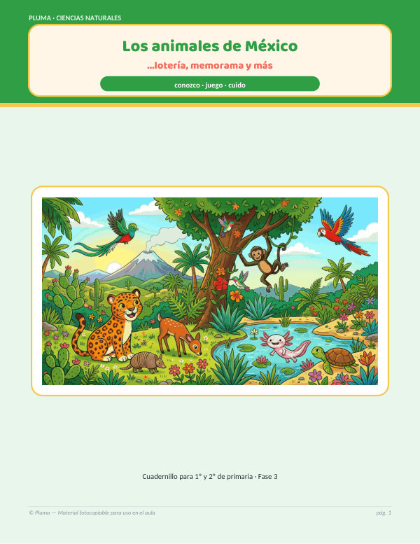 Vista previa: Los Animales de México: Lotería y Memorama