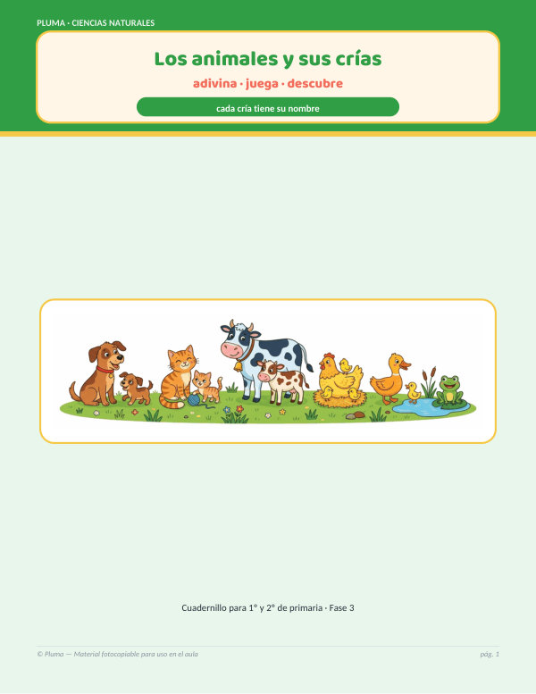 Vista previa: Los Animales y sus Crías