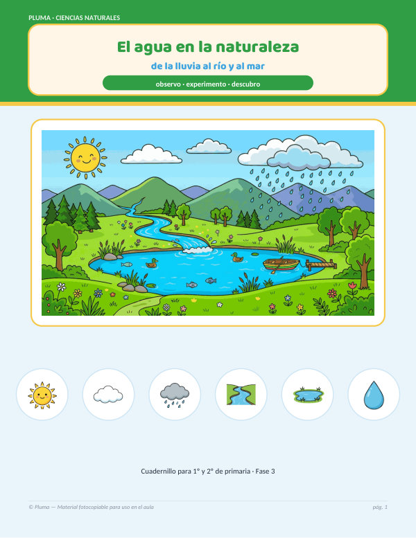 Vista previa: El agua en la naturaleza: de la lluvia al río y al mar