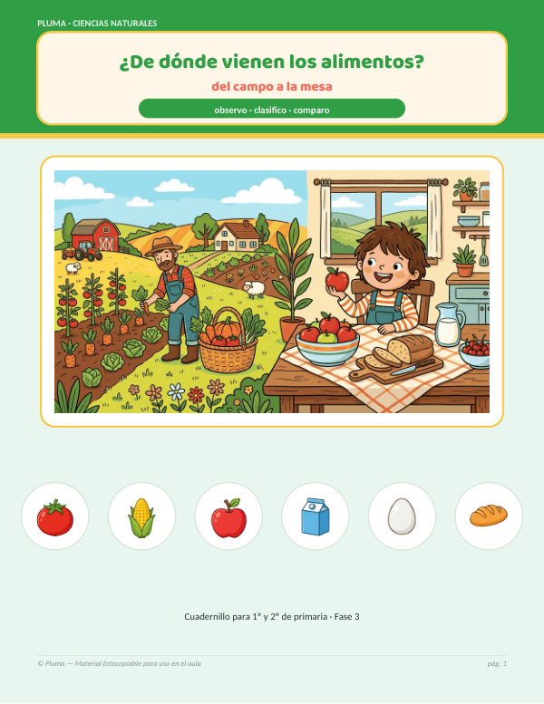 Vista previa: ¿De dónde vienen los alimentos? Del campo a la mesa