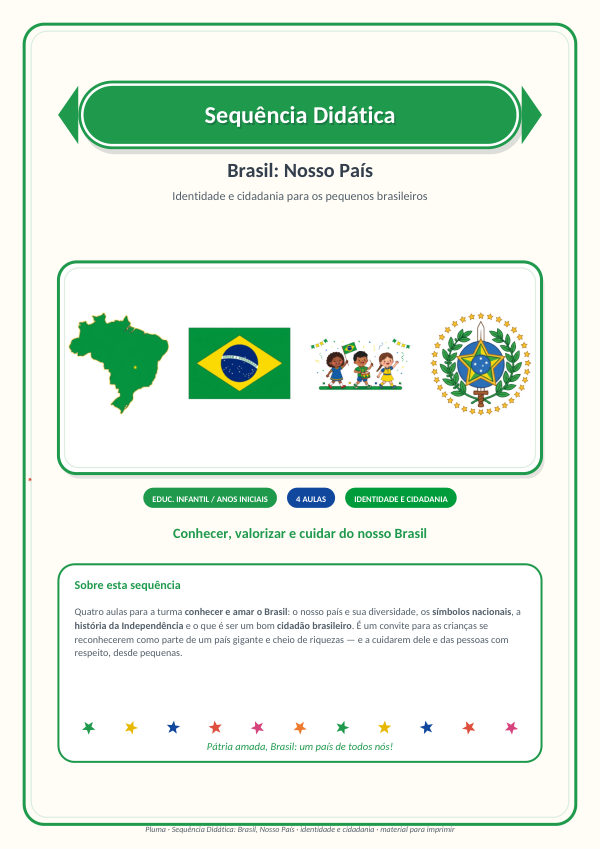 Sequência Didática: Brasil, Nosso País (4 aulas)