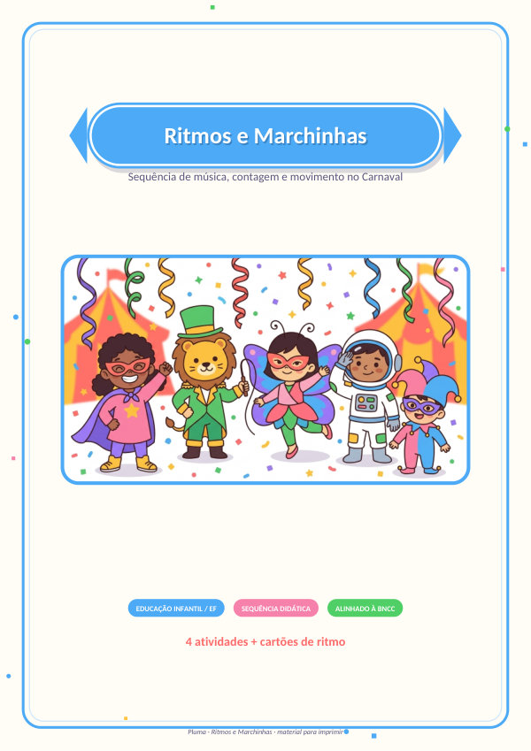 Sequência Ritmos e Marchinhas (4 atividades + cartões de ritmo)