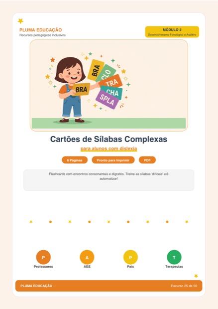 Prévia: Cartões de Sílabas Complexas