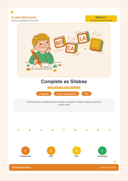 Prévia: Completar Sílabas
