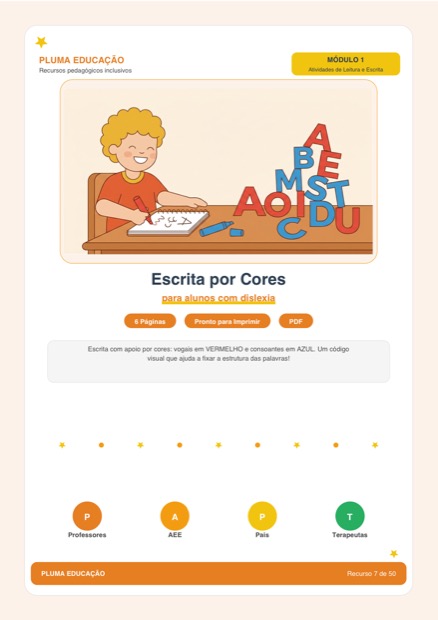 Prévia: Escrita com Cores