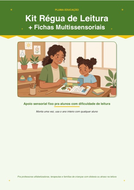 Prévia: Kit Régua de Leitura + Fichas Multissensoriais