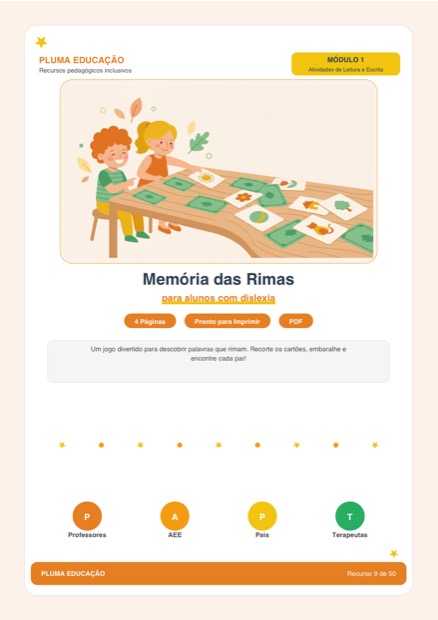 Prévia: Jogo da Memória: Rimas