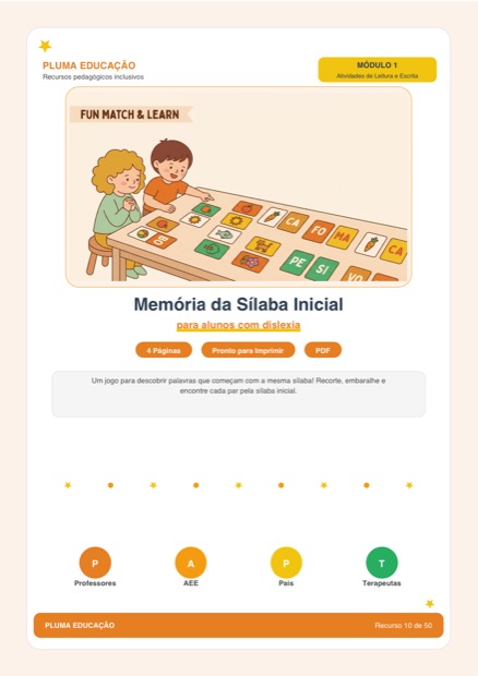 Prévia: Jogo da Memória: Sílaba Inicial