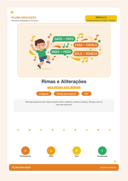 Prévia: Rimas e Aliterações