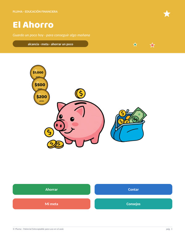 Vista previa: El Ahorro: mi primera alcancía