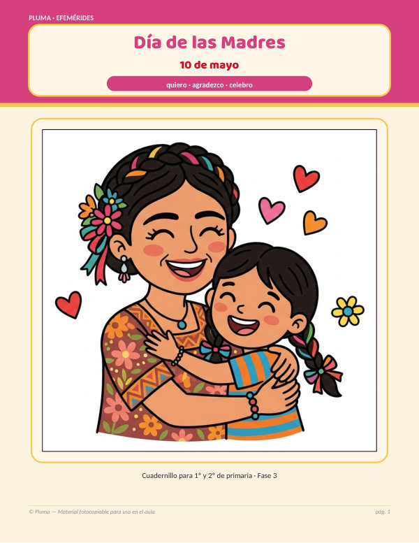 Vista previa: Día de las Madres (10 de mayo): cuadernillo de actividades