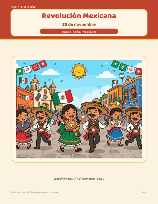 Vista previa: Revolución Mexicana (20 de noviembre): cuadernillo de actividades