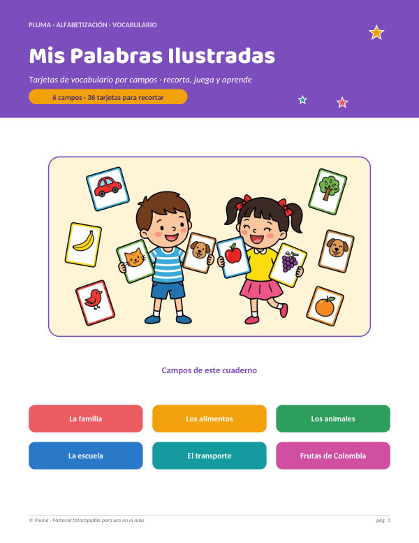 Vista previa: Mis Palabras Ilustradas: tarjetas de vocabulario