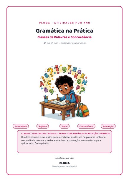 Prévia: Gramática na Prática: Classes de Palavras e Concordância