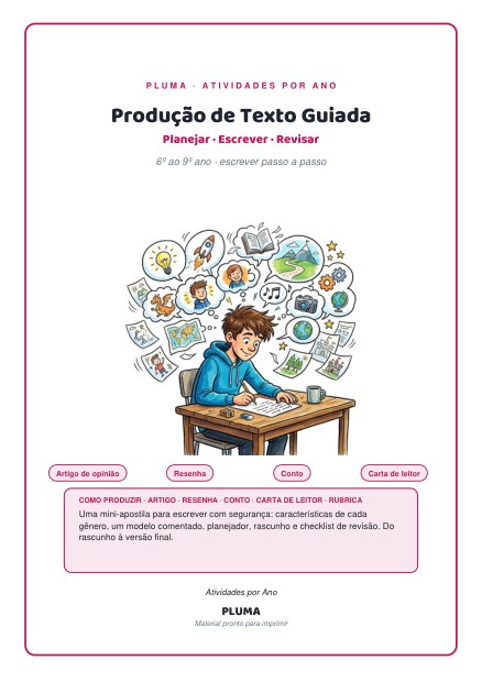 Prévia: Produção de Texto Guiada: do Rascunho à Versão Final