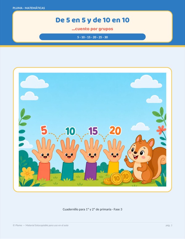 Vista previa: Cuento de 5 en 5 y de 10 en 10