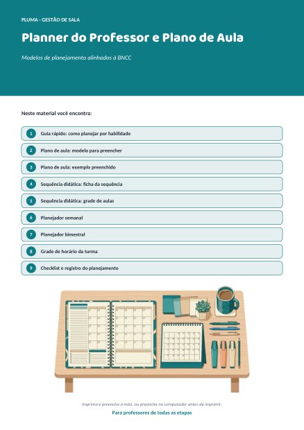 Prévia: Planner do Professor e Plano de Aula (BNCC)