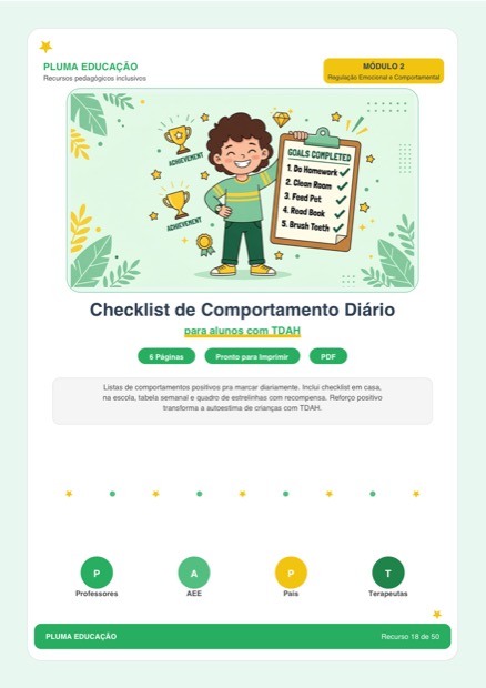 Prévia: Checklist de Comportamento