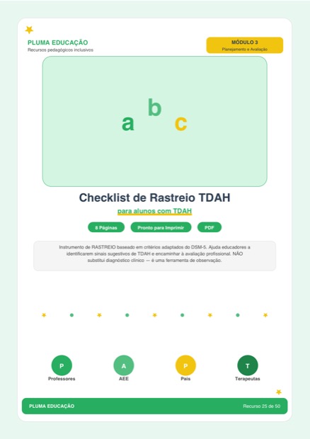 Prévia: Checklist de Rastreio do TDAH