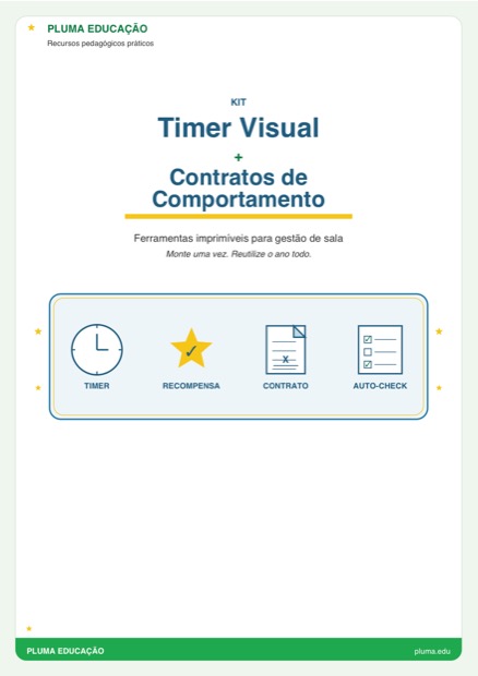 Prévia: Kit Timer Visual + Contratos de Comportamento