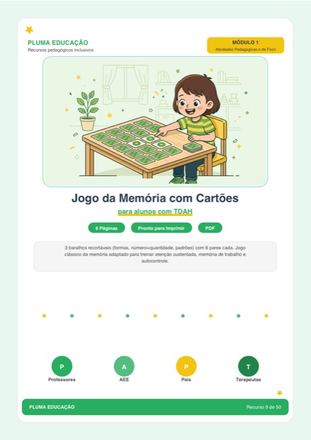 Prévia: Jogo da Memória — Cartões