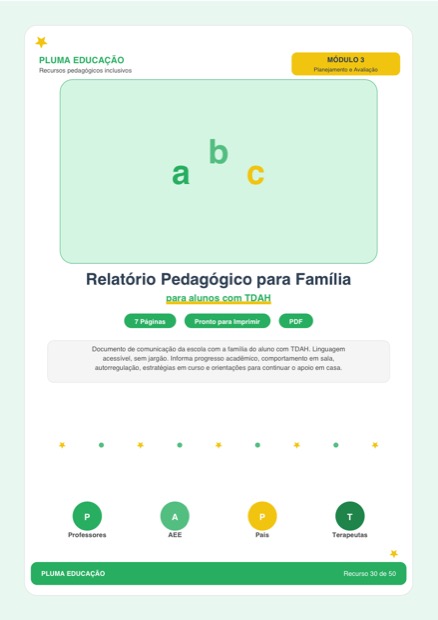 Prévia: Relatório para a Família