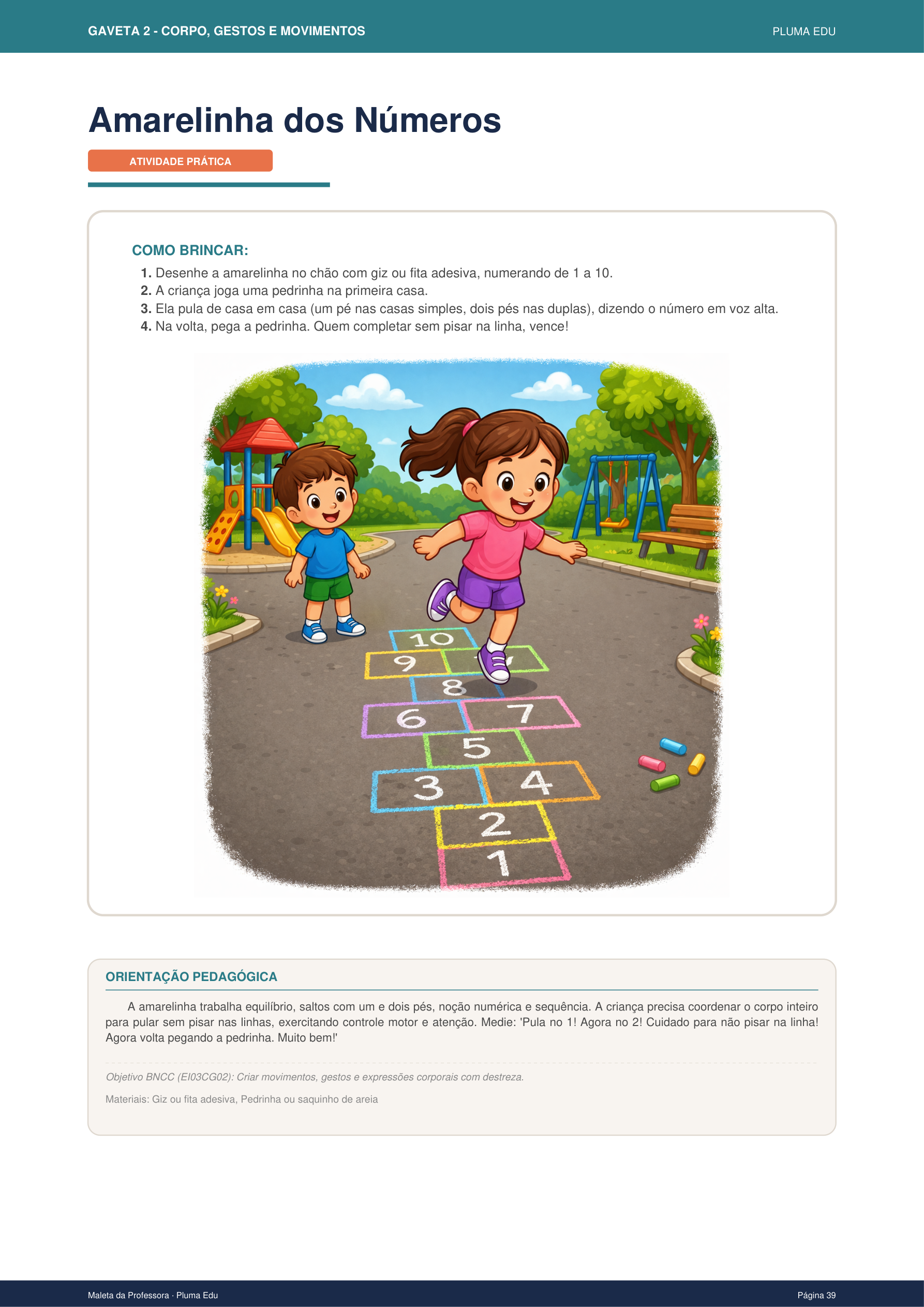 Atividade Amarelinha