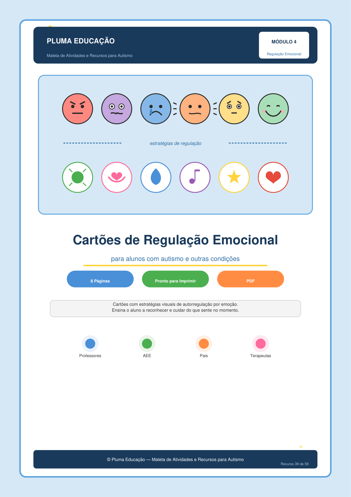 Cartões de Regulação Emocional