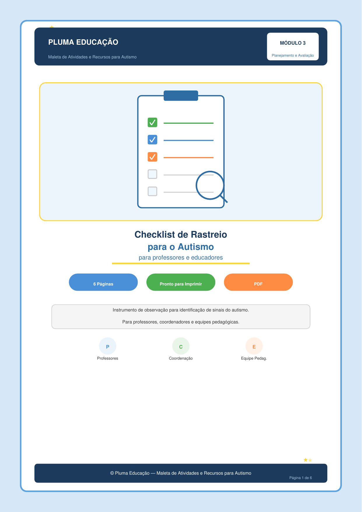 Checklist de Rastreio TDAH