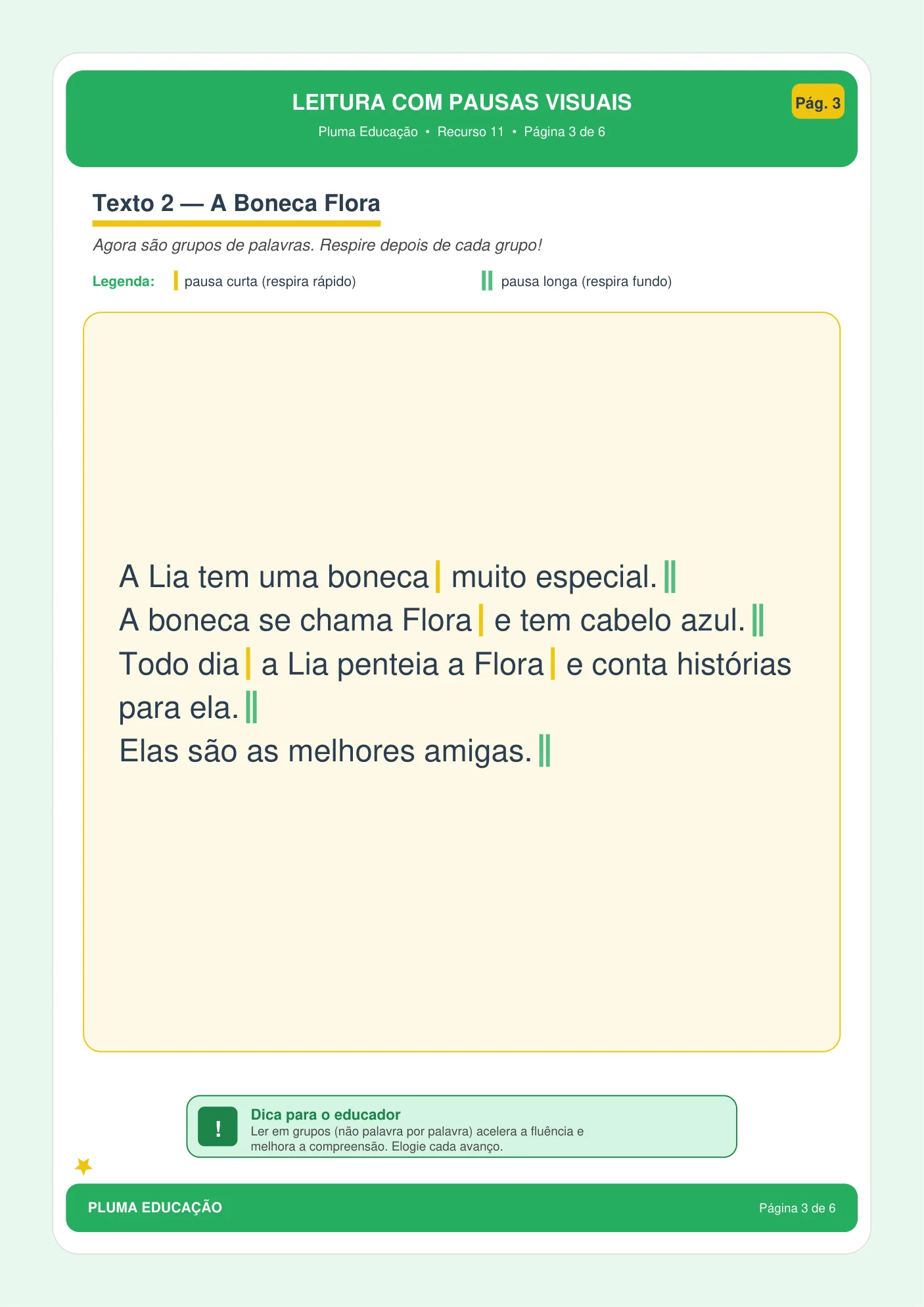 Leitura com pausas